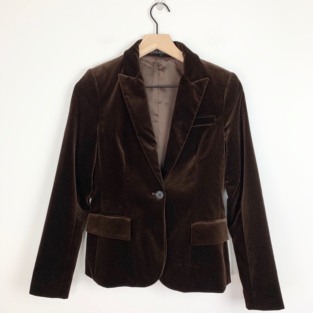 Theory | Deep Brown Velvet Blazer 4